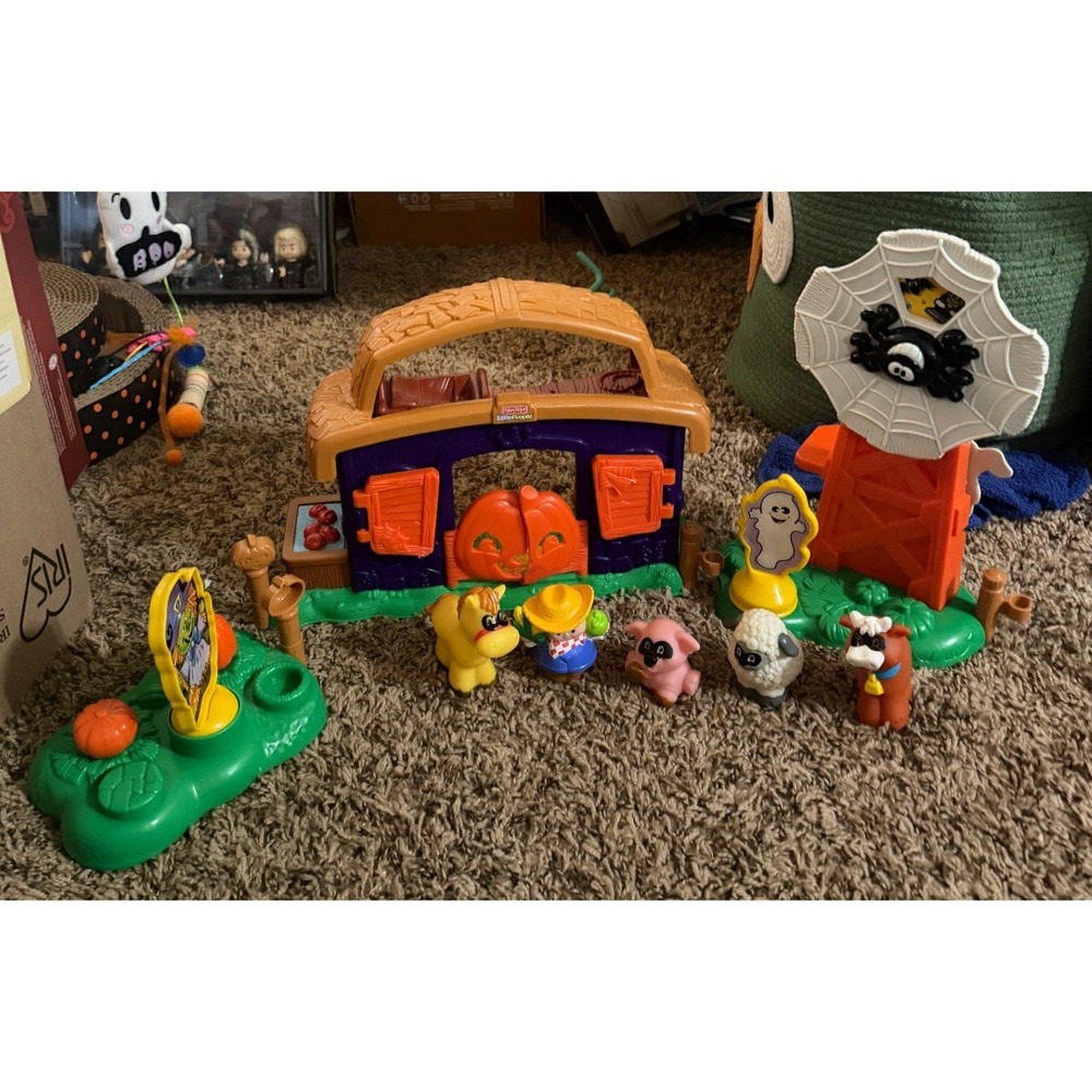 Fisher-Price Little People Pumpkin Party Playset Vintage-Complete